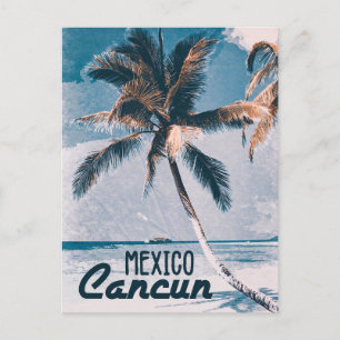 Cancun Mexico Vintages Poster Art Feiertagspostkarte