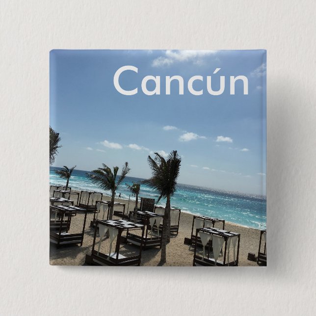Cancún (Mexiko) - 2 Zoll  Button (Vorderseite)