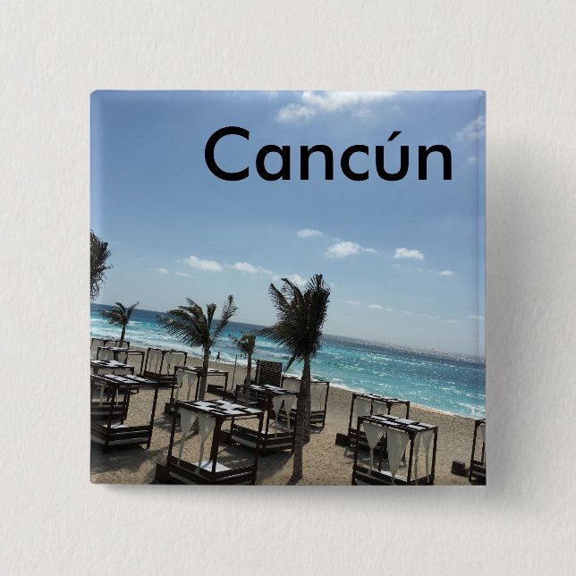 Cancún (Mexiko) - 2 Zoll  Button (Vorderseite)