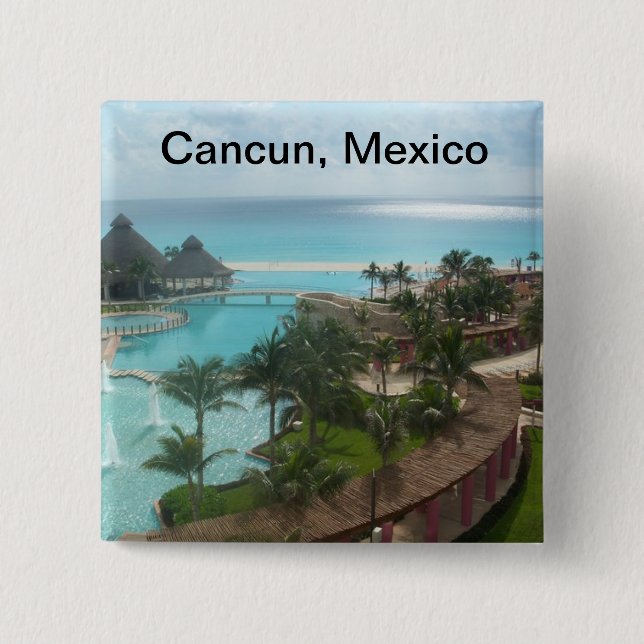 Cancun Mexiko Button (Vorderseite)