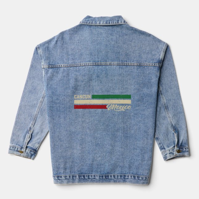 Cancun Mexiko Jeansjacke (Rückseite)