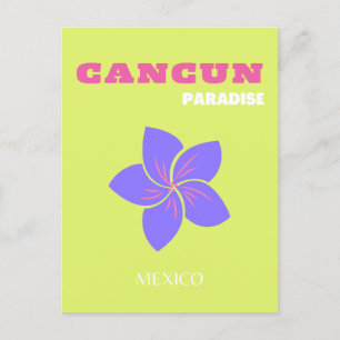 Cancun, Mexiko Kunst reisen, Tropenkunst, Grün Feiertagspostkarte