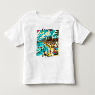 Cancun, Mexiko mit einem Pop Art Vibe Kleinkind T-shirt