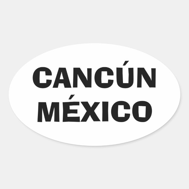 Cancun, Mexiko Ovaler Aufkleber (Vorderseite)