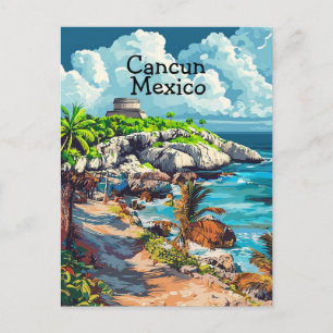 Cancun Mexiko Reise Postkarte, Cancun Mexiko Kunst Postkarte