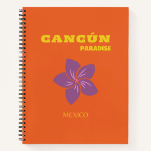 Cancun, Mexiko, Reisekunst, Tropische Kunst, Orang Notizbuch