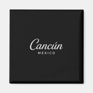 Cancun Mexiko Retro Urlaub Sonnenuntergang Pyramid Magnet