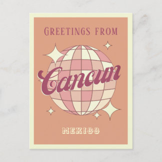 Cancun Mexiko Retro Vintage Party Postkarte