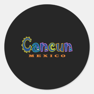 Cancun Mexiko Runder Aufkleber