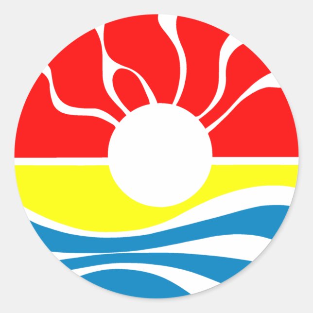 Cancun Mexiko Runder Aufkleber (Vorderseite)