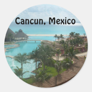 Cancun Mexiko Runder Aufkleber