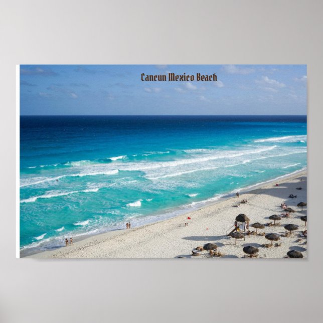 Cancun, Mexiko Strand Poster (Vorne)