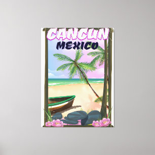 Cancun Mexiko Strandposter. Leinwanddruck
