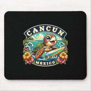 Cancun Mexiko Süße Meeresschildkröte Surfen  Mousepad