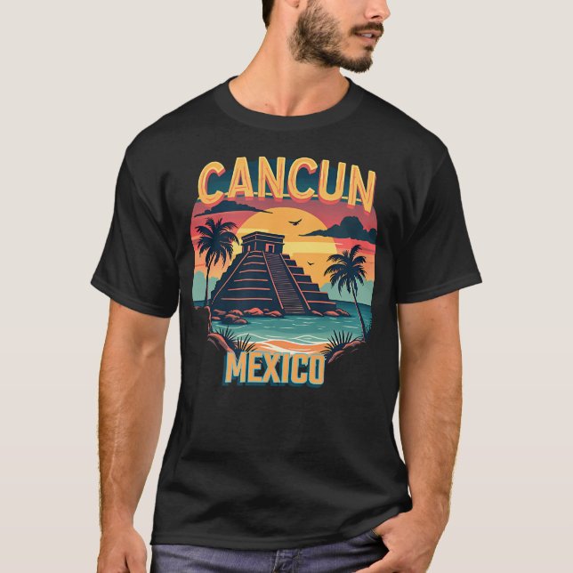 Cancun Mexiko T-Shirt (Vorderseite)