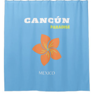 Cancun, Mexiko, Tropische Kunst, Reisekunst, Prepp Duschvorhang