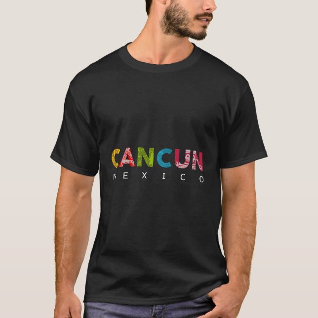 Cancun Mexiko Urlaub T-Shirt (Vorderseite)