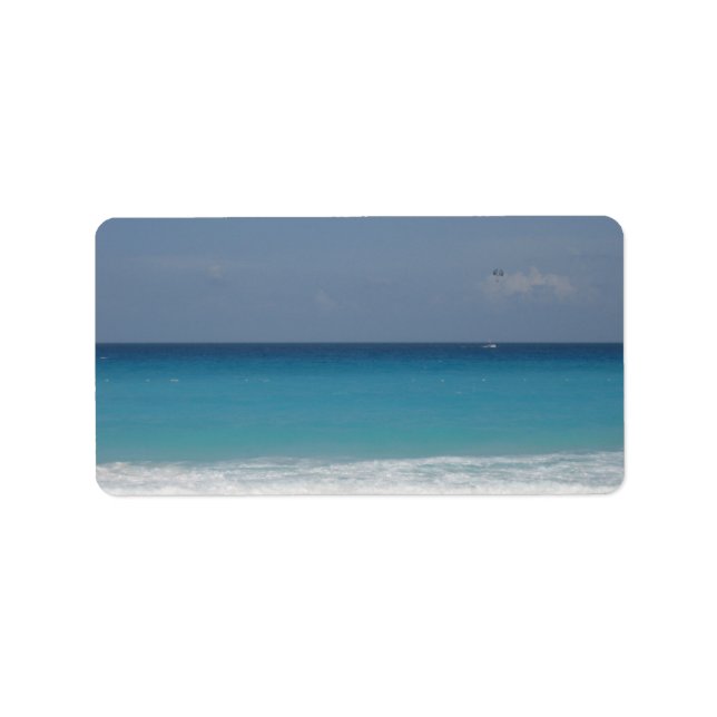 Cancun Ocean Address Label Adressaufkleber (Vorne)
