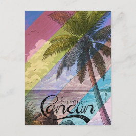 Cancun Palme, Tropischer Sommer Postkarte