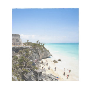 Cancun, Quintana Roo, Mexiko - Ruinen auf einem Hü Notizblock