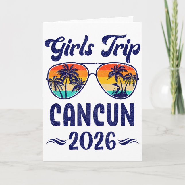 Cancun-Reise Strandurlaub Matching Karte (Vorderseite)