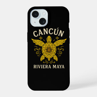 Cancun & Riviera Maya Tropischer Urlaub Retro-Typo iPhone 15 Hülle