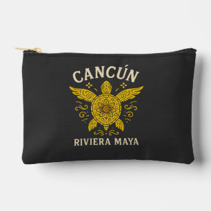 Cancun & Riviera Maya Tropischer Urlaub Retro-Typo Zubehörtasche