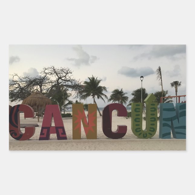 Cancun Sign - Playa Delfine, Mexico Stickers (Vorderseite)