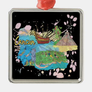 Cancun Silbernes Ornament