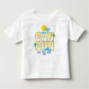 Cancun Sommer Urlaub Beach Palmen Custom T-S Kleinkind T-shirt