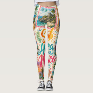 Cancun Sonne Sand Mexiko Schöne Strände Tropisch Leggings