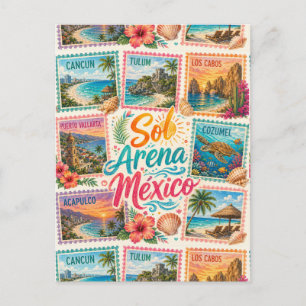 Cancun Sonne Sand Mexiko Schöne Strände Tropisch Postkarte