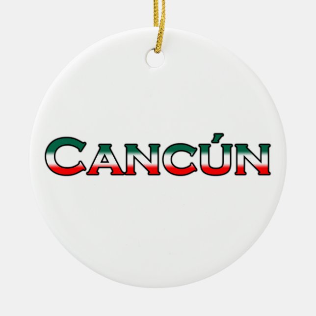 Cancun (Textlogo) Keramikornament (Vorne)