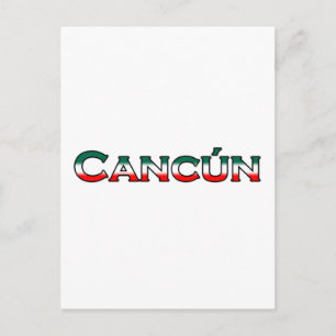 Cancun (Textlogo) Postkarte