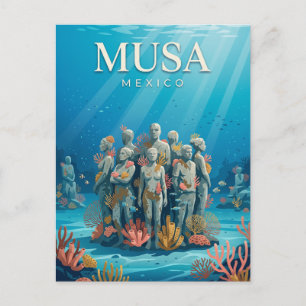 Cancun Unterwasser-Museum Mexiko Postkarte