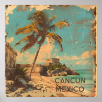 Cancun Vintage Reiseplakat