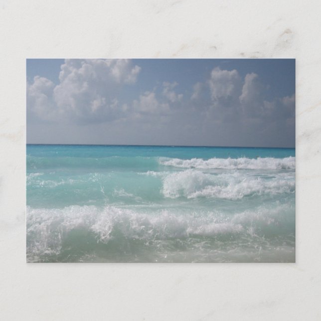 Cancun Waves Postcard Postkarte (Vorderseite)