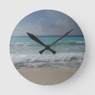 Cancun Waves Wall Clock Runde Wanduhr