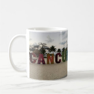 Cancun-Zeichen - Playa Delfines, Mexiko-Tasse Tasse