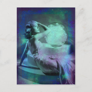 Candace - Blue Green Dream Postcard Postkarte