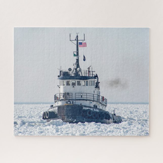 Candace Elise Tugboat in Ice Puzzle (Horizontal)