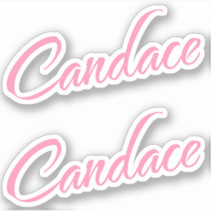 Candace Pink Name x2 Aufkleber