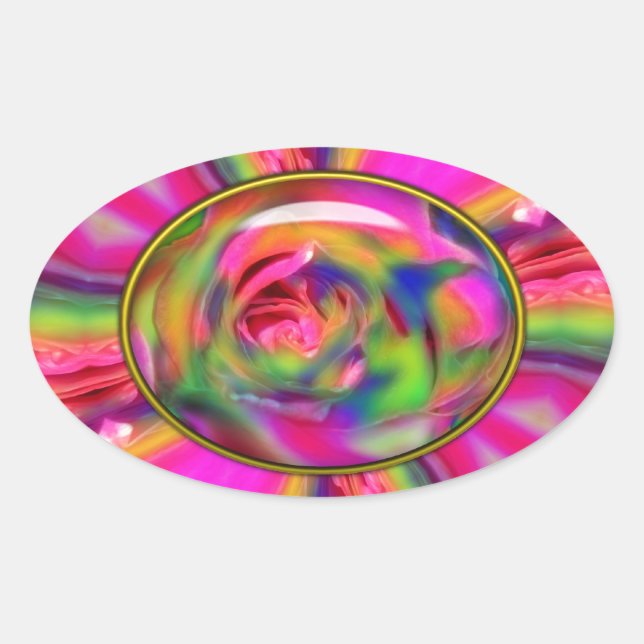 Canded Rose Petals-OVAL STICKERS SHEET (Vorderseite)