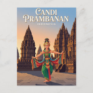 Candi Prambanan Indonesien Postkarte