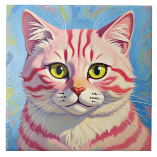 „Candice“ Eine Kirschgestreifte Mystik – Katzenpor Fliese