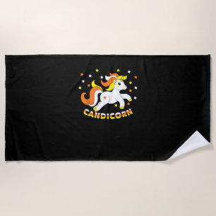 Candicorn Süßes Einhorn Halloween Candy Corn Lusti Strandtuch