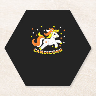 Candicorn Süßes Einhorn Halloween Candy Corn Lusti Untersetzer