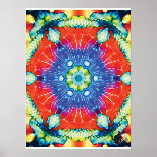 Candid Kinetic Collage Kaleidoscope Poster (Vorne)