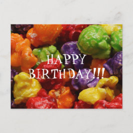 Candid Popcorn Happy Birthday Postcard Postkarte