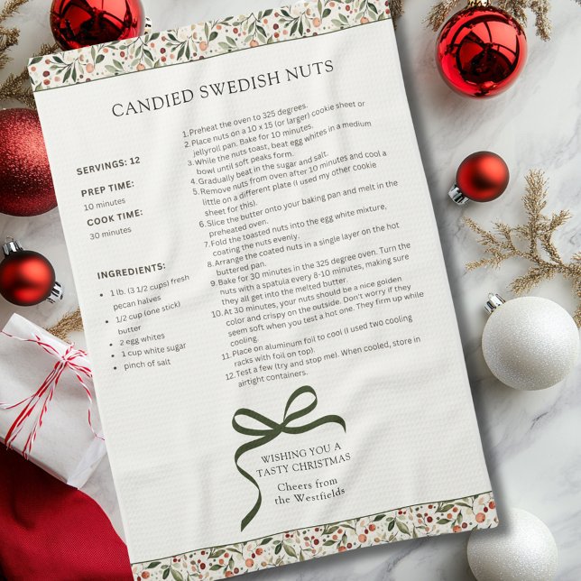 Candid Swedish Nuts Holiday Recipe Geschirrtuch (Von Creator hochgeladen)